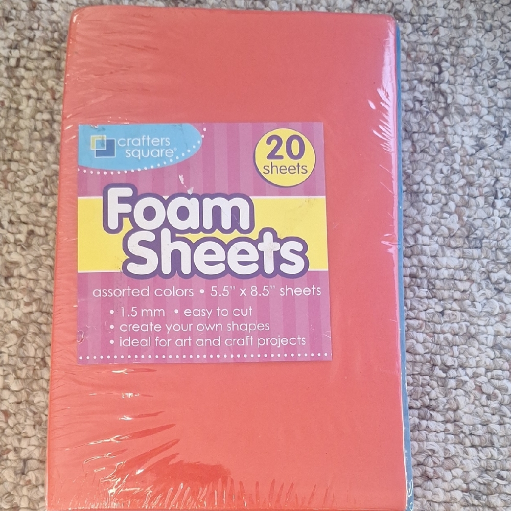 Assorted Foam Sheets - Vibrant Orange